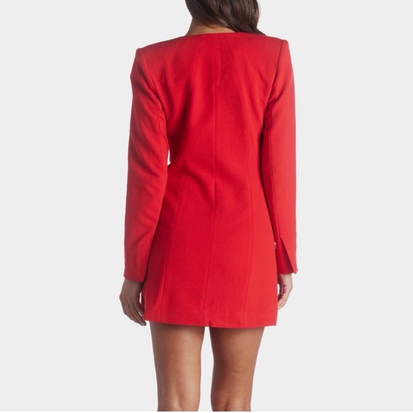 NWOT Lena Bold Red Long Sleeve Blazer Dress - Picture 3 of 9
